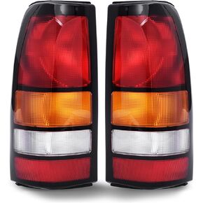 Tail Light Fit for 1999-2006 GMC Sierra, for 1999-2002 Chevy Silverado 1500 1500HD 2500 2500HD 3500,Taillight Rear Light Brake Lamp Replacment Driver Passenger Side(Black Edge,w/o Bulb&Wiring Harness) in Kuwait