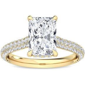 1-5 قيراط (ctw) خاتم خطوبة كلاسيكي من الذهب الأبيض المشع، قطع دائري من الألماس LAB GROWN (اللون E-F Clarity VS2-SI1) in Kuwait