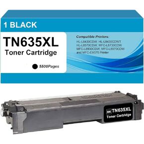 TN635XXL BCMY Super High Yield Toner Cartridge Compatible for HL-L8430CDW, HL-L8430CDWT, HL-L8570CDW, MFC-L8930CDW, MFC-L8970CDW, and MFC-EX575 Printer, 4 Pack in Kuwait