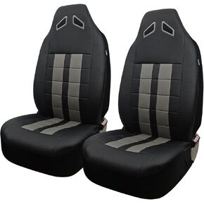 Champlus Car Seat Covers, Premium Leather Ultra Comfort and Thick 2 Front Seat Covers, Universal Fit Automotive Sedan Cars, SUVs, Trucks, Mini Vans, Airbag Compatible, Easy to Install in Kuwait