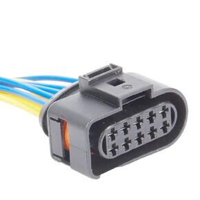 10 Pin Automotive Wiring Harness Headlight Pigtail Connector 1J0973735 Temp Sensor Plug Deflation Valve Halogen Headlights Plug for Audi VW Kenworth T680 in Kuwait