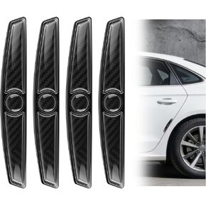 4PCS Carbon Fiber Car Door Edge Guards,Thicker Stylish Car Door Protector Edge Guard with Shark Blade Shape for Anti-Scratch Protection,Self-Adhesive Doors Guards for Cars in Kuwait