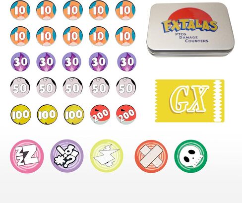 عدادات الضرر والحالة لبوكيمون مجموعة مكونة من 37 رمزًا بتأثير أكريليك قابلة للمكافحة in Kuwait