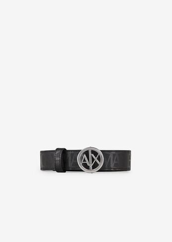 Armani Exchange Women's All-over Print Round Buckle Logo Belt in Saudi Arabia