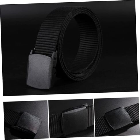 2pcs Men Casual Canvas Web Belt Nylon Belt Plastic Buckle for Outdoor Activities Lightweight Breathable Design in Saudi Arabia