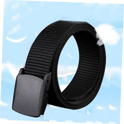 2pcs Men Casual Canvas Web Belt Nylon Belt Plastic Buckle for Outdoor Activities Lightweight Breathable Design in Saudi Arabia