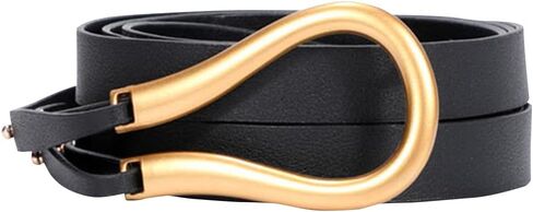 Women Gold Buckle Skinny Corset Belt Double Strap PU Leather Waist Belt in Kuwait