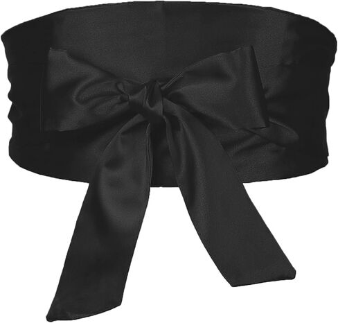 Women Plus Size Satin Silky Obi Belt, Self-Tie Wrap Wide Sash Waistband Belt for Dress Bridal in Saudi Arabia