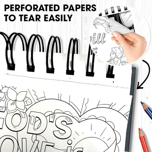 Flowers Patterns Hardcover Pages Poster God Bless You Spiral Coloring Book for Adults with Inspirational Bible Phrases Motivational Scripture Quotes Mindfulness Relaxing in Kuwait