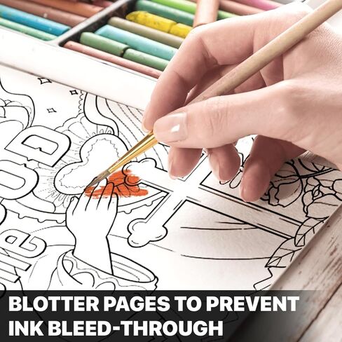 Flowers Patterns Hardcover Pages Poster God Bless You Spiral Coloring Book for Adults with Inspirational Bible Phrases Motivational Scripture Quotes Mindfulness Relaxing in Kuwait