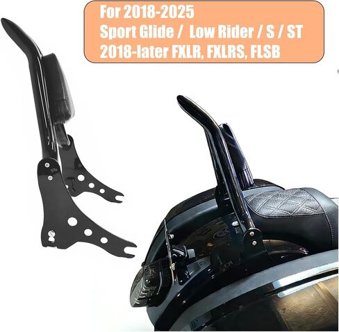 22" Black Detachable Rear Passenger Sissy Bar Backrest with Pad Fit for Harley Softail FXLR FXLRS FLSB Sport Gilde Low Rider S 2018 2019 2020 2021 2022 2023 in Kuwait