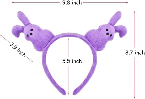 عصابات رأس أرنب عيد الفصح، 6 قطع، آذان أرنب قطيفة، ألوان متنوعة in Kuwait