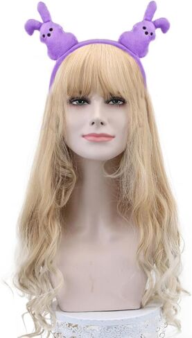 عصابات رأس أرنب عيد الفصح، 6 قطع، آذان أرنب قطيفة، ألوان متنوعة in Kuwait