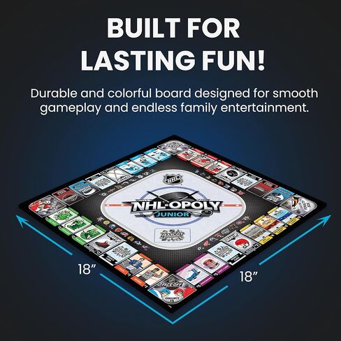 MasterPieces Kids & Family Board Games - NHL League Opoly Jr. - Officially Licensed Board Games for Kids, & Family in Saudi Arabia