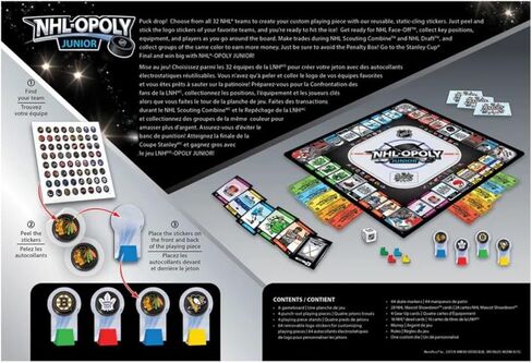 MasterPieces Kids & Family Board Games - NHL League Opoly Jr. - Officially Licensed Board Games for Kids, & Family in Saudi Arabia