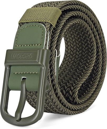 Tsa Approved Hypoallergenic Nickel Free Non Metal Belt for Men Elastic Stretch Braided Golf Accessories Belt 1.38" in Kuwait
