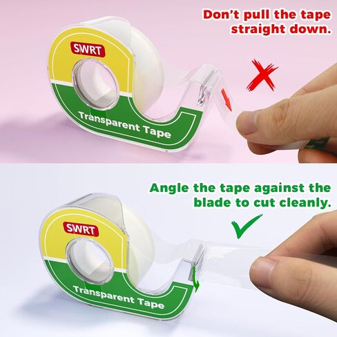 SWRT Transparent Tape Refills 12 Rolls, Clear Invisible Office Tape for Dispenser, 3/4 in x 800 Inches Strong Adhesive Tape Rolls for Home, School & Office in Saudi Arabia