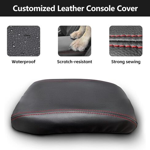 for Ford Explorer 2020-2025 Center Console Armrest Cover, Car Microfiber Leather Console Lid Protector for Explorer Interior Accessories (red) in Kuwait