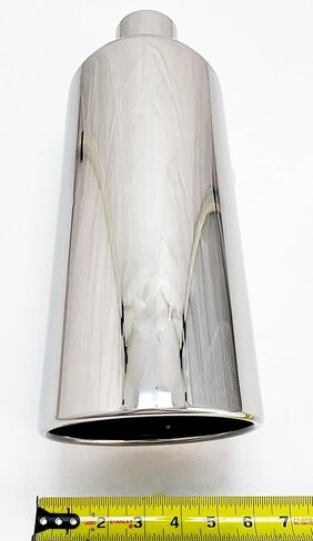 Exhaust Tip 6.00" Dia X 18.00" Long 2.50" Inlet Rolled Slant Polished Stainless Wesdon Exhaust in Saudi Arabia
