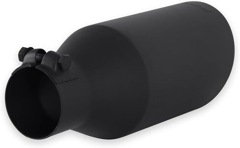 Flowmaster 15404B Exhaust Tip 4.5 Inch Angle Cut Black Ceramic Coated 304 Stainless Steel Fits 2.5 Inch Tubing 11 Inch Long - Clamp On - Sold Individually in Saudi Arabia