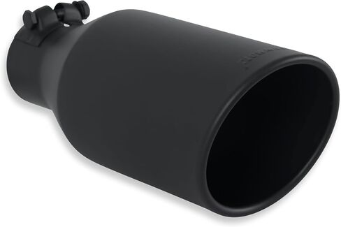 Flowmaster 15404B Exhaust Tip 4.5 Inch Angle Cut Black Ceramic Coated 304 Stainless Steel Fits 2.5 Inch Tubing 11 Inch Long - Clamp On - Sold Individually in Saudi Arabia