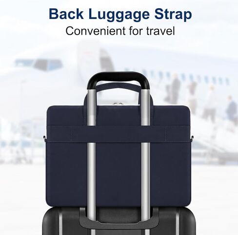 MOSISO Laptop Shoulder Bag Carrying Case, 15-15.6 inch Messenger Computer Bag Compatible with MacBook Pro 16 inch, HP, Dell, Lenovo, Notebook with 2 Front Pockets&Handle for Business Work School,Blue in Saudi Arabia