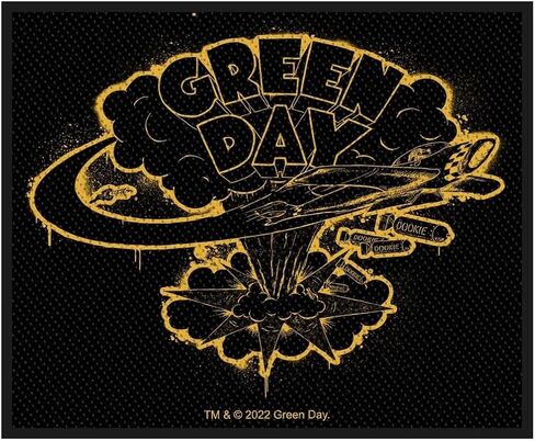 Green Day Dookie Patch, Black, ca. 8X 10cm, Black, 4.8" Wide X 3.2" Tall in Kuwait