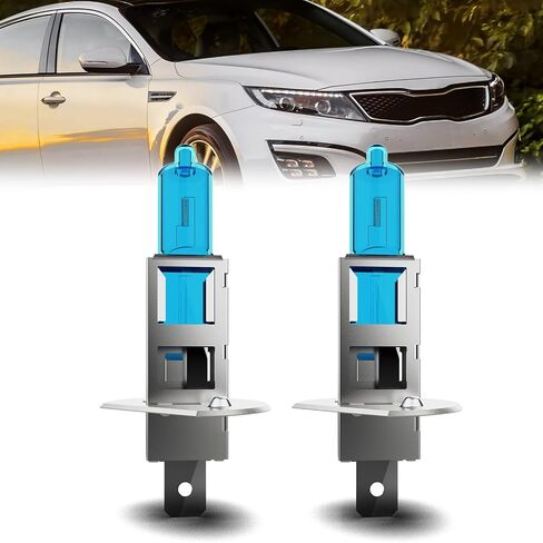 المصابيح الأمامية المتوافقة مع Kia Optima 2009-2010، H1 High Beam + H11B Low Beam Halogen Light Bulb Combo، فائقة السطوع 6000K أبيض، التوصيل والتشغيل، حزمة من 2 in Saudi Arabia