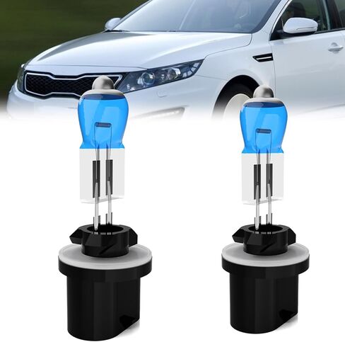 المصابيح الأمامية المتوافقة مع Kia Optima 2009-2010، H1 High Beam + H11B Low Beam Halogen Light Bulb Combo، فائقة السطوع 6000K أبيض، التوصيل والتشغيل، حزمة من 2 in Saudi Arabia