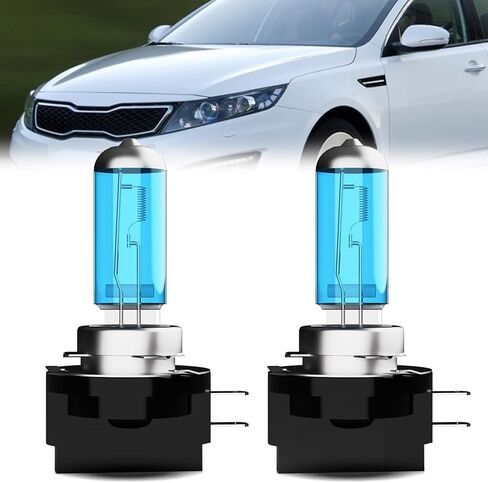 المصابيح الأمامية المتوافقة مع Kia Optima 2009-2010، H1 High Beam + H11B Low Beam Halogen Light Bulb Combo، فائقة السطوع 6000K أبيض، التوصيل والتشغيل، حزمة من 2 in Saudi Arabia