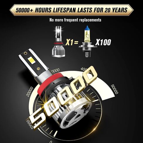 Fit For SILVERADO 1500 2500 HD 3500 HD (2007-2015) 9005 High Beam + H11 Low Beam LED Headlight Bulbs, 350% Brightness, 6500K Cool White，Pack of 4 in Saudi Arabia