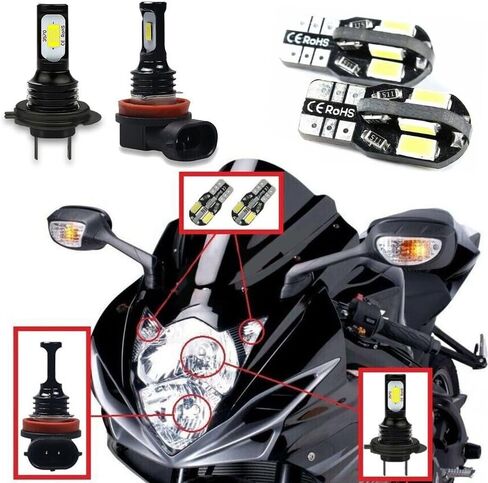يصلح لسوزوكي 2011-2020 GSXR 6000K LED المصابيح الأمامية عالية منخفضة شعاع عدة أبيض بارد in Saudi Arabia