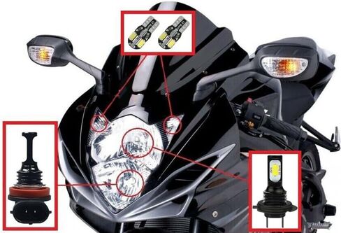 يصلح لسوزوكي 2011-2020 GSXR 6000K LED المصابيح الأمامية عالية منخفضة شعاع عدة أبيض بارد in Saudi Arabia