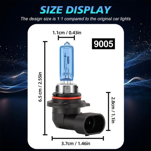 Halogen Headlights Compatible with 2005 2006 2007 2008 2009-2015 Toyota Corolla Bulbs, 9005 High Beam & 9006 Low Beam & 9145/H10/9140 Fog Light, 300% Brightness 6500K White, Plug and Play, Pack of 6 in Kuwait