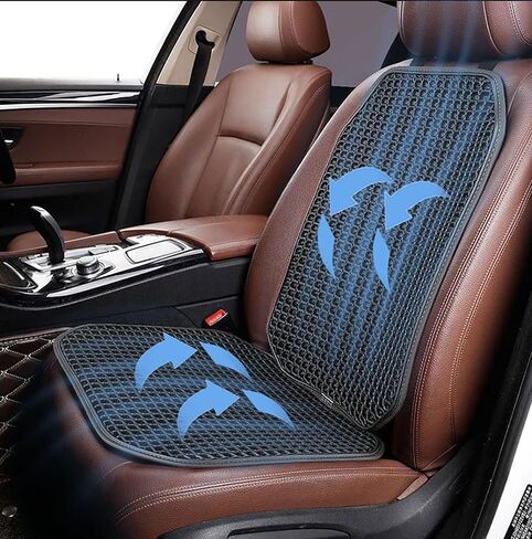 New Summer Cooling Ventilated Big Air Mesh Seat Cushion Pad for Car,Universal Breathable Vented Seat Cover Fits Car SUV Truck Van Pickup for Driving Seat(Black-SeatCushion-1Pcs) in Saudi Arabia