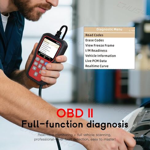 CHUSYYRAY قارئ رمز الماسح الضوئي للسيارات obd2 أداة فحص خطأ المحرك المتوافقة مع Ford F150، شاشة IPS كاملة الألوان مقاس 2.4 بوصة، ماسح ضوئي لخطأ المحرك يمكن تشخيصه in Saudi Arabia