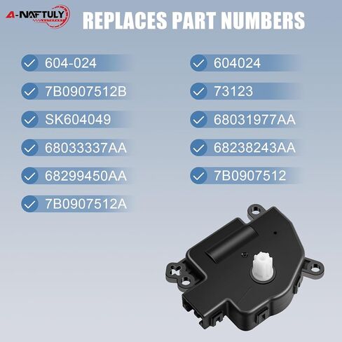 HVAC Blend Door Actuator Compatible with Chrysler 300 Town and Country Dodge Challenger Charger Dakota Grand Caravan Magnum Mitsubishi Raider Ram C/V Volkswagen Routan 604-024 68033337AA 2Pcs in Saudi Arabia