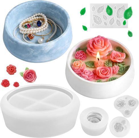 قوالب السيليكون، أجراس عيد الميلاد، قوالب الراتنج مع غطاء لصندوق تخزين المجوهرات DIY من راتنجات الإيبوكسي، حاوية الحلوى، هدايا حرفية لصب راتنجات الإيبوكسي in Kuwait