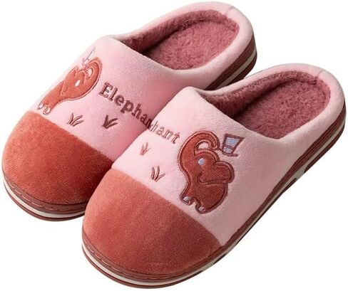 شباشب قطنية ناعمة للرجال والنساء على شكل فيل كرتوني للمشي في غرفة النوم الداخلية في الشتاء in Kuwait