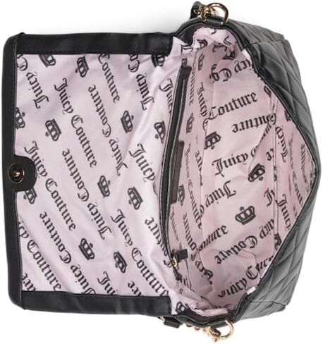 Juicy Couture Girl Only Flap Crossbody, Quilted Convertible Bag, 10x6.5 Inch in Saudi Arabia