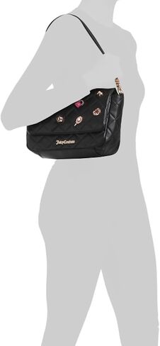 Juicy Couture Girl Only Flap Crossbody, Quilted Convertible Bag, 10x6.5 Inch in Saudi Arabia