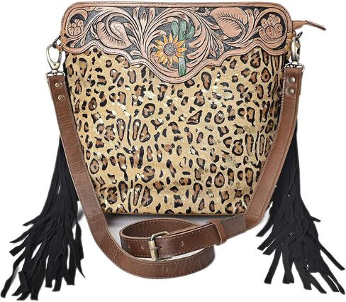 Merbaa Women's Leather Floral Printed Crossbody Bag in Kuwait