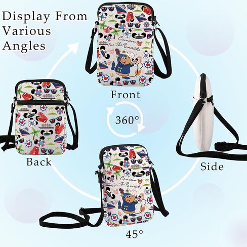 BWWKTOP Cruise Ship Crossbody Bag Cruise Mouse Inspired Gift Mouse Family Trip Shoulder Bag Magic Park Cruise Merch in Saudi Arabia
