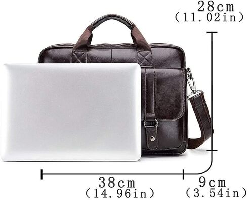 حقيبة ماسنجر للرجال، حقيبة جلدية للكمبيوتر المحمول والمكتب للنساء (الحجم: 38 × 28 × 5.3 سم) in Kuwait