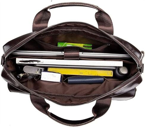 حقيبة ماسنجر للرجال، حقيبة جلدية للكمبيوتر المحمول والمكتب للنساء (الحجم: 38 × 28 × 5.3 سم) in Kuwait