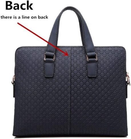 Men's Briefcase Fashion Shoulder Bag Crossbody 14 Inch Laptop Male Business Handbag Travel Bag(Black) in Kuwait