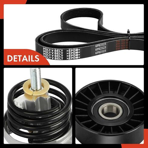A-Premium Engine Serpentine Belt Drive Kit with Tensioner & Idler Pulley Compatible with Ford E-150 Econoline, E-150 Econoline Club Wagon, 1993 1994 1995, 5.0L in Saudi Arabia