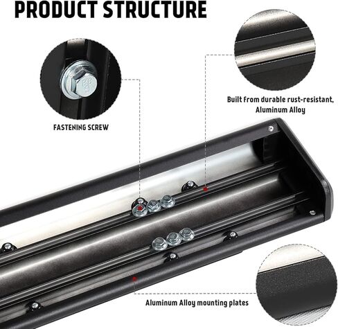 Perfit Liner Crew Cab Running Boards for 2009-2018 Dodge Ram 1500, 2019-2025 Ram 1500 Classic (NOT for New Body Style) 2010-2025 2500 3500 Black Aluminum Alloy in Saudi Arabia