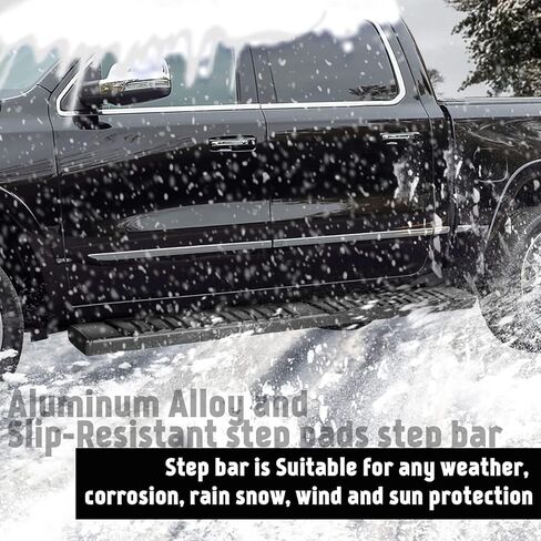 Perfit Liner Crew Cab Running Boards for 2009-2018 Dodge Ram 1500, 2019-2025 Ram 1500 Classic (NOT for New Body Style) 2010-2025 2500 3500 Black Aluminum Alloy in Saudi Arabia