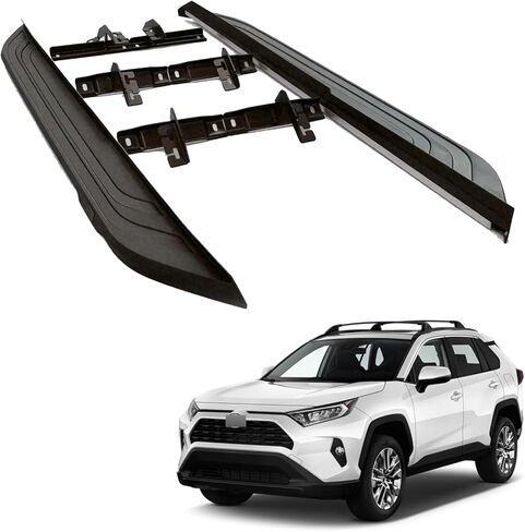 US Stock Running Boards Fit for Toyota RAV4 2019 2020 2021 2022 2023 2024 2025, Anti-Slip Textured Surface, Nerf Bars Side Steps Accessories All Black in Saudi Arabia